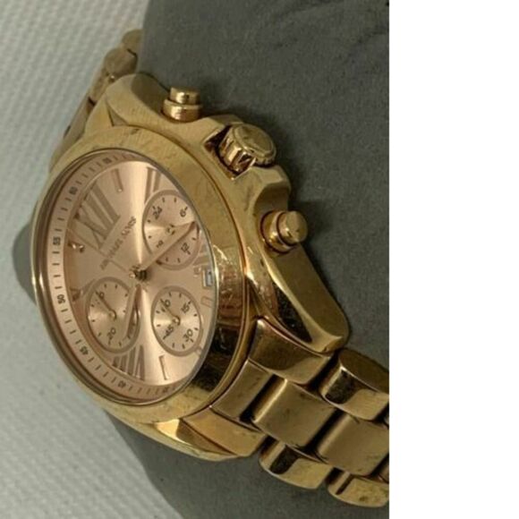 Michael Kors MK5799 Women's Watch Chronograph Rose Gold Analog 36mm Quartz B788 - Picture 3 of 9